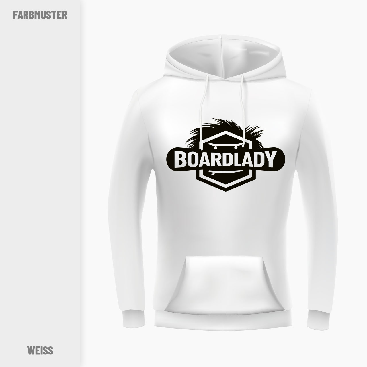 hoodie damen premium board lady 01 color a weiss