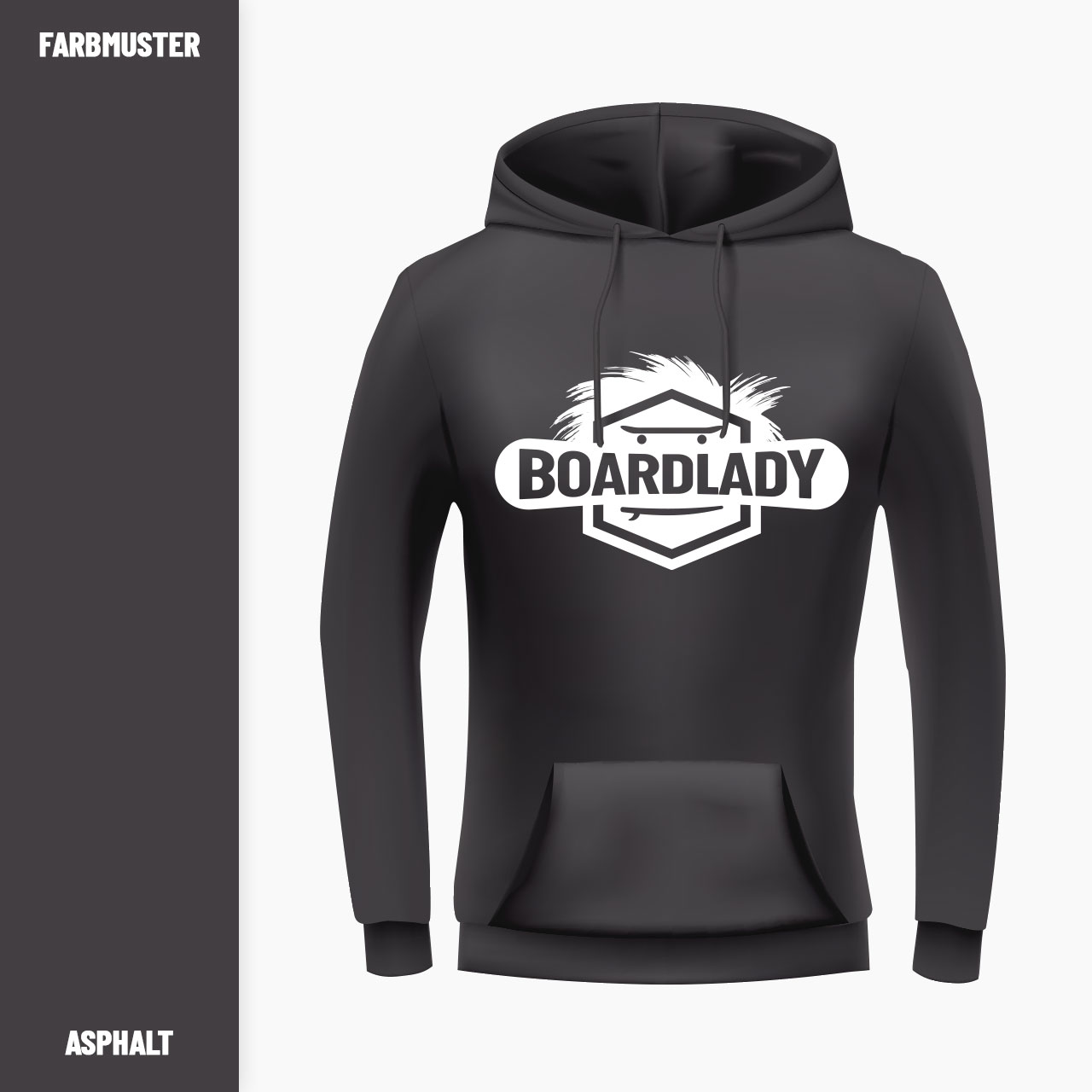hoodie damen premium board lady 01 color c asphalt