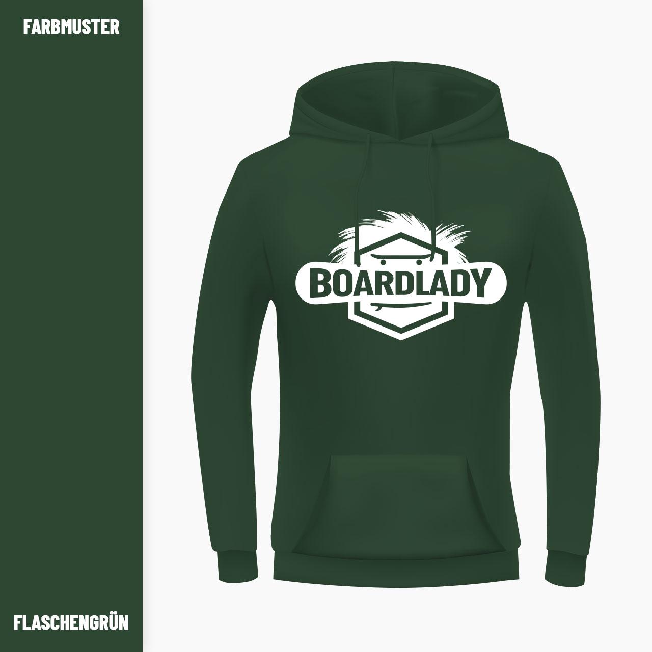 hoodie damen premium board lady 01 color f flaschengruen