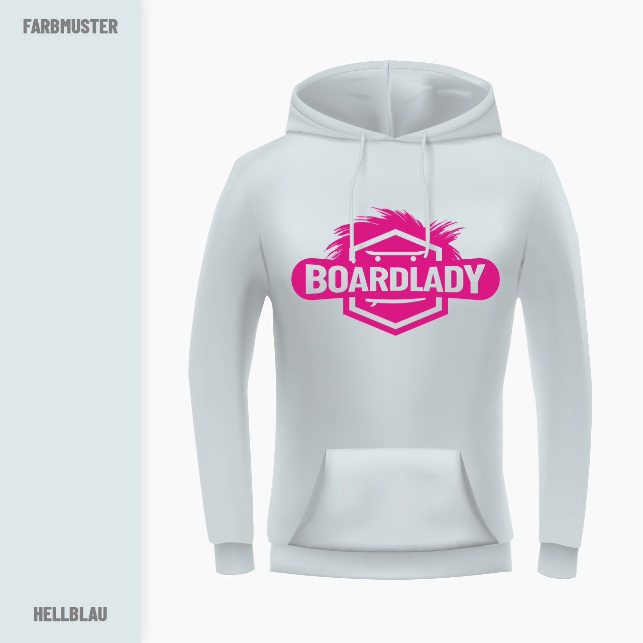 hoodie damen premium board lady 01 color g hellblau