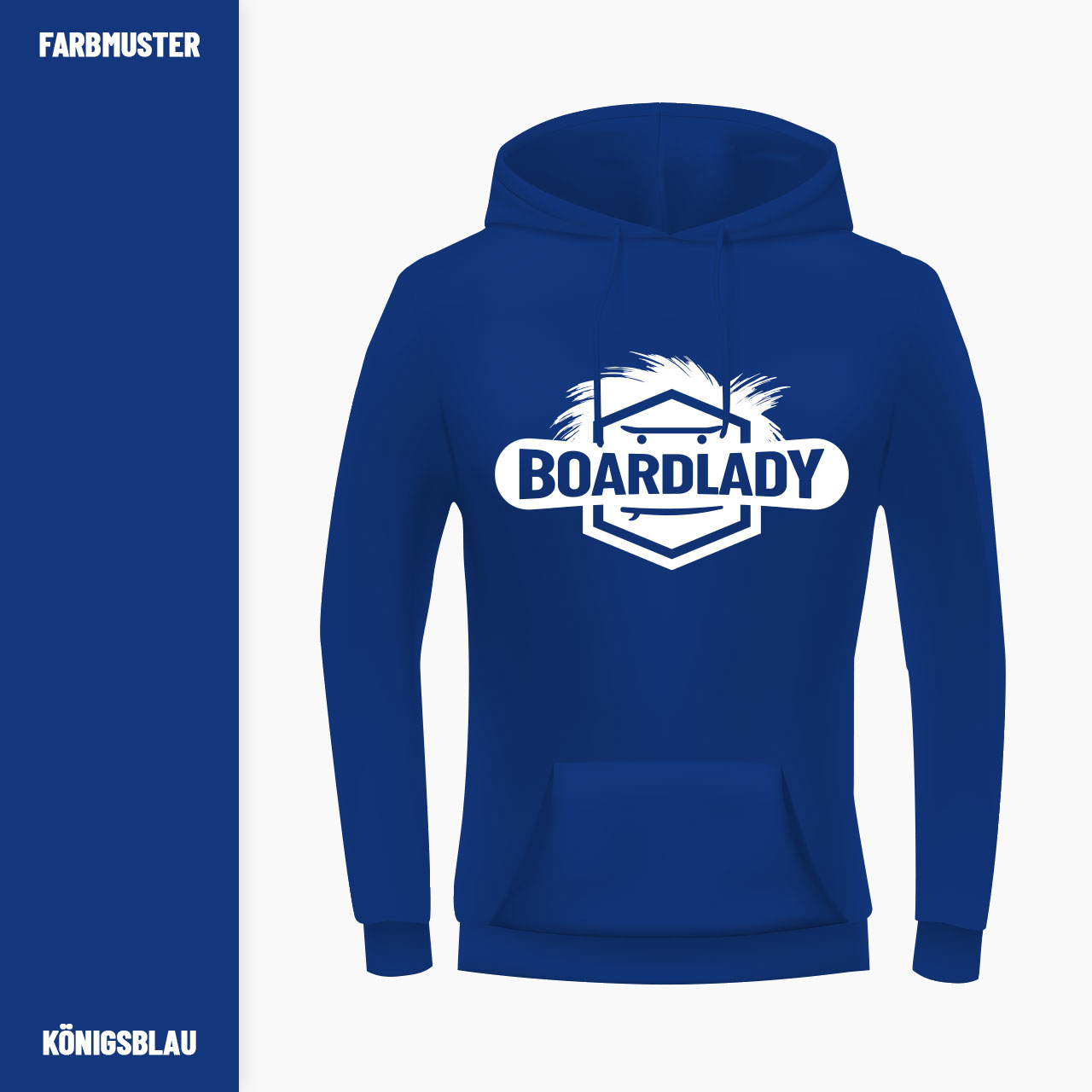 hoodie damen premium board lady 01 color h koenigsblau