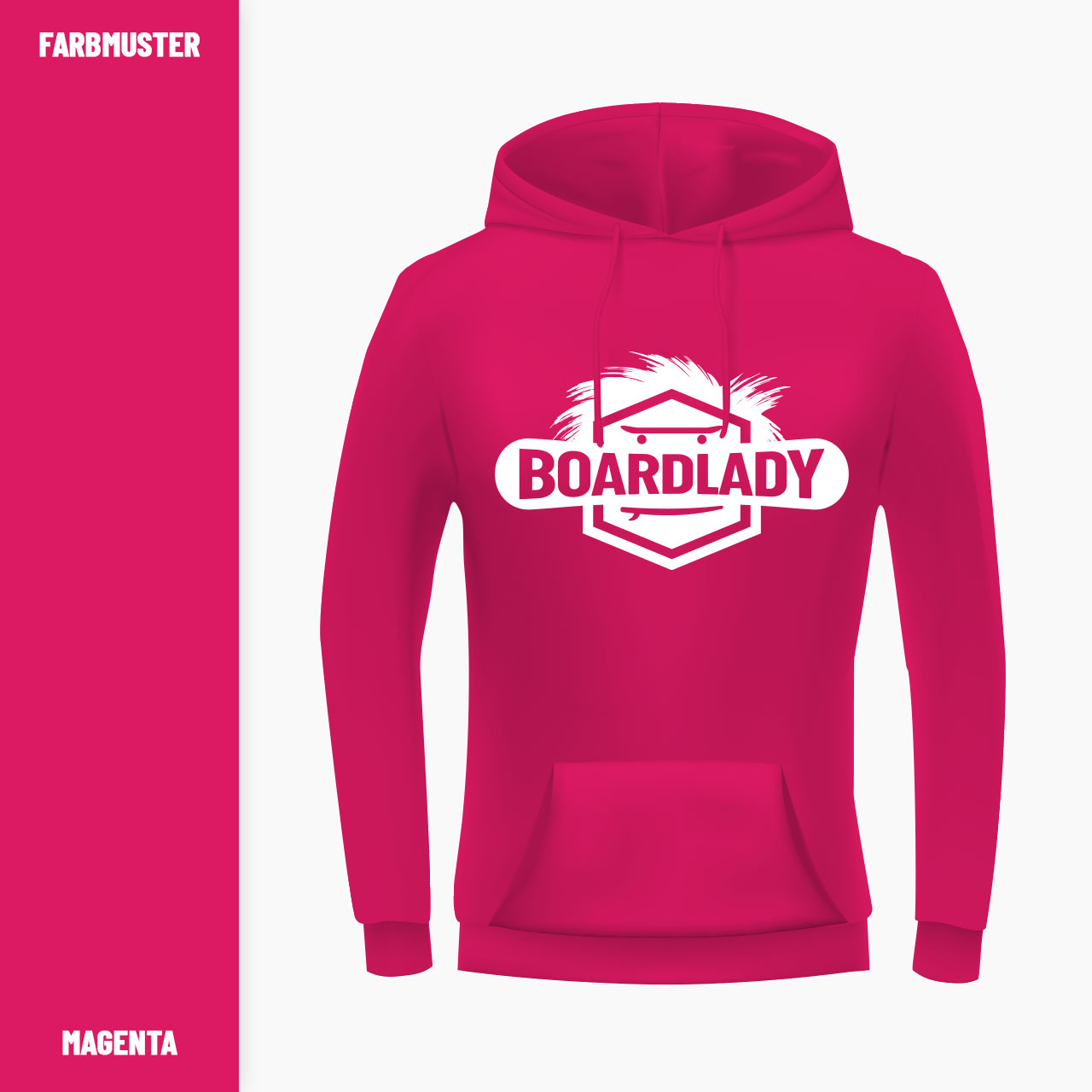 hoodie damen premium board lady 01 color i magenta
