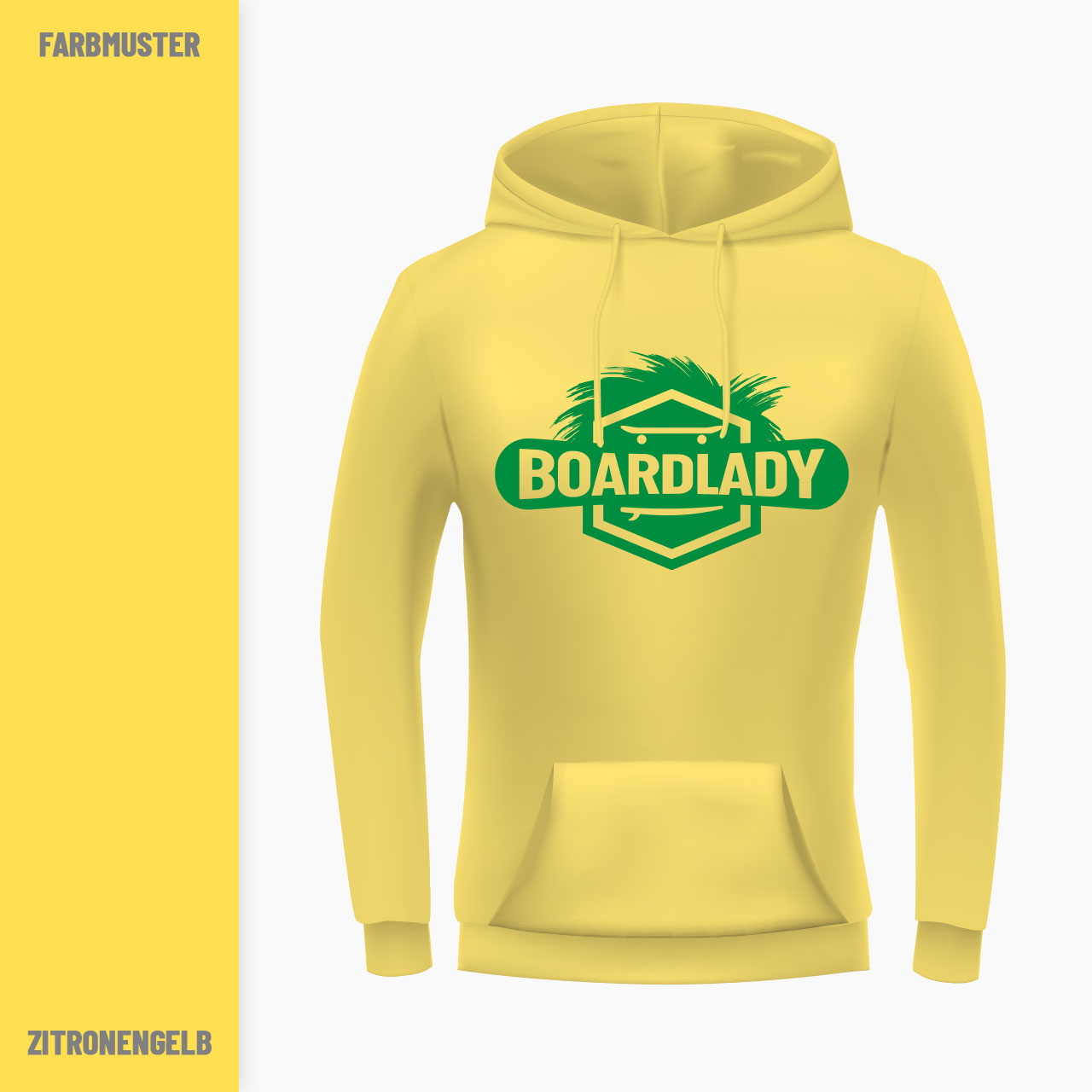 hoodie damen premium board lady 01 color l zitronengelb