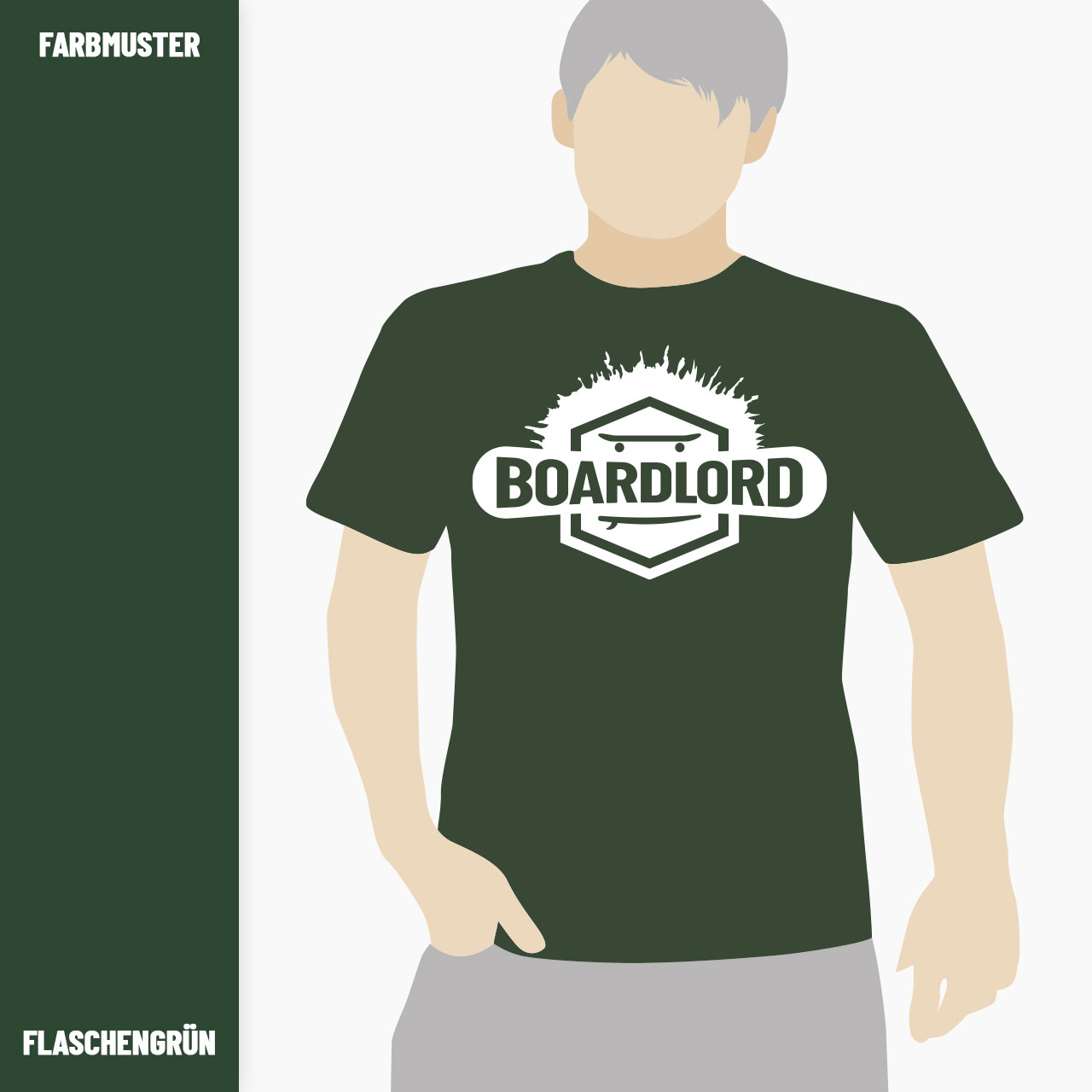 t shirt herren premium board lord 01 color l flaschengruen