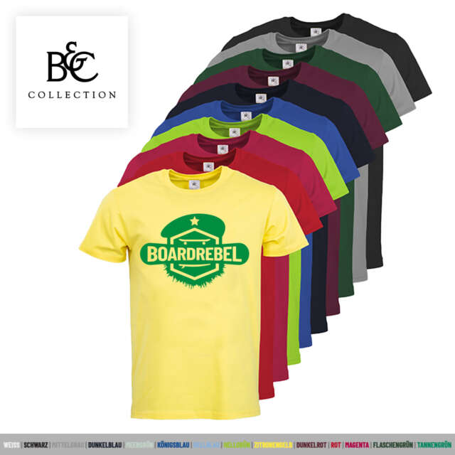 Premium T-Shirt Herren BOARD REBEL B&C Rundhals